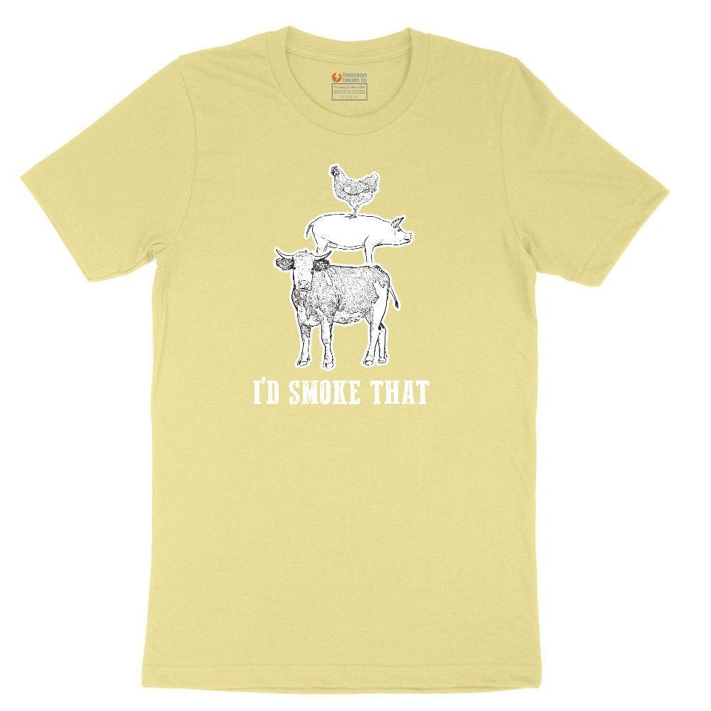 I'd Smoke That Original Design Youth Short Sleeve Tee - Yellow