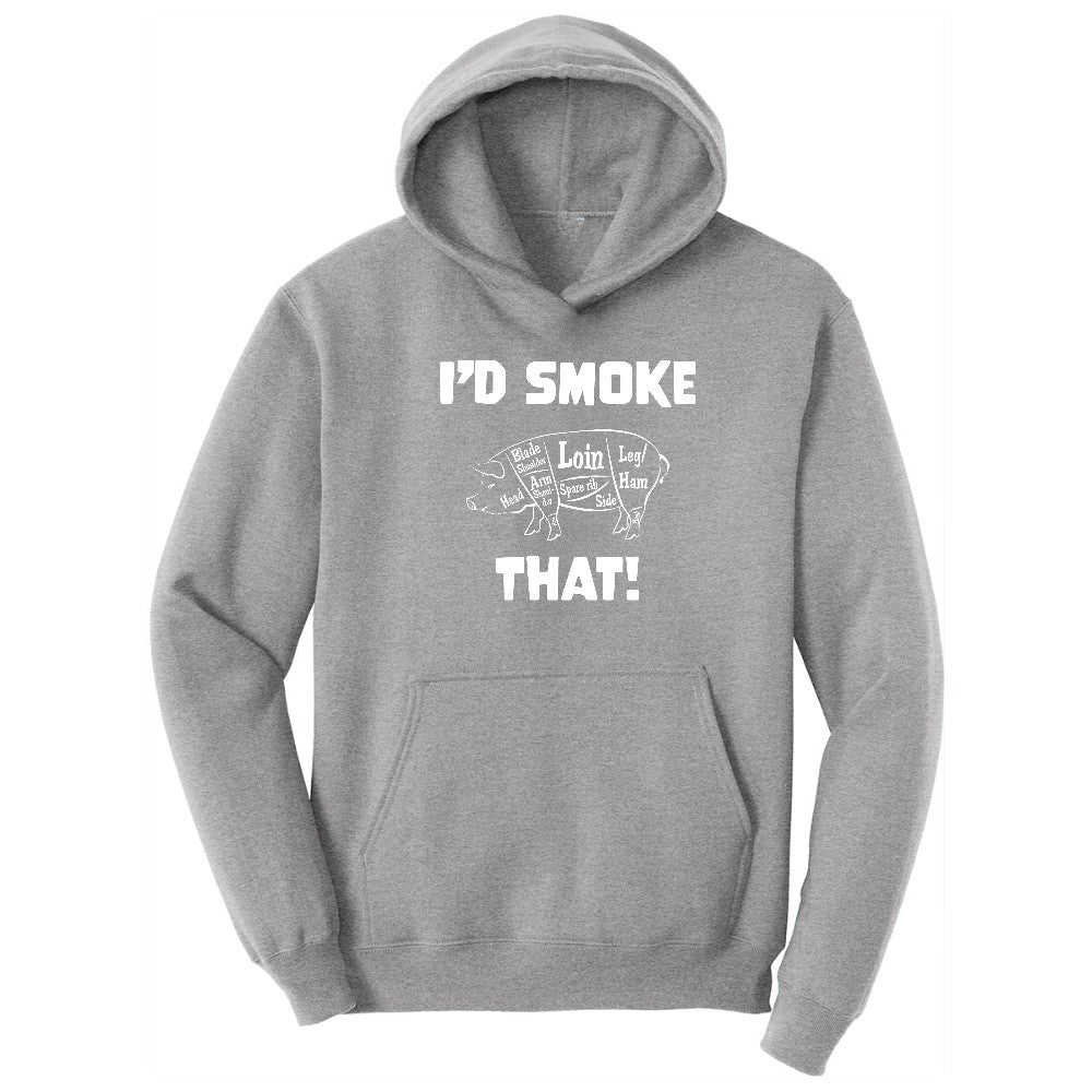 I'd Smoke That Pork Version Hoodie - Athletic Heather
