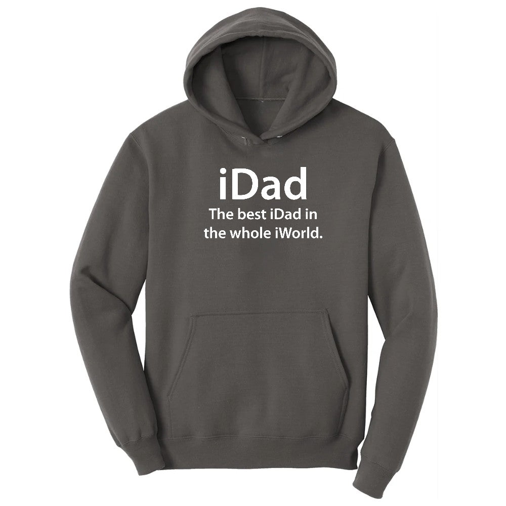 iDad the Best iDad in the Whole iWorld Hoodie - Charcoal