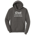 iDad the Best iDad in the Whole iWorld Hoodie - Charcoal