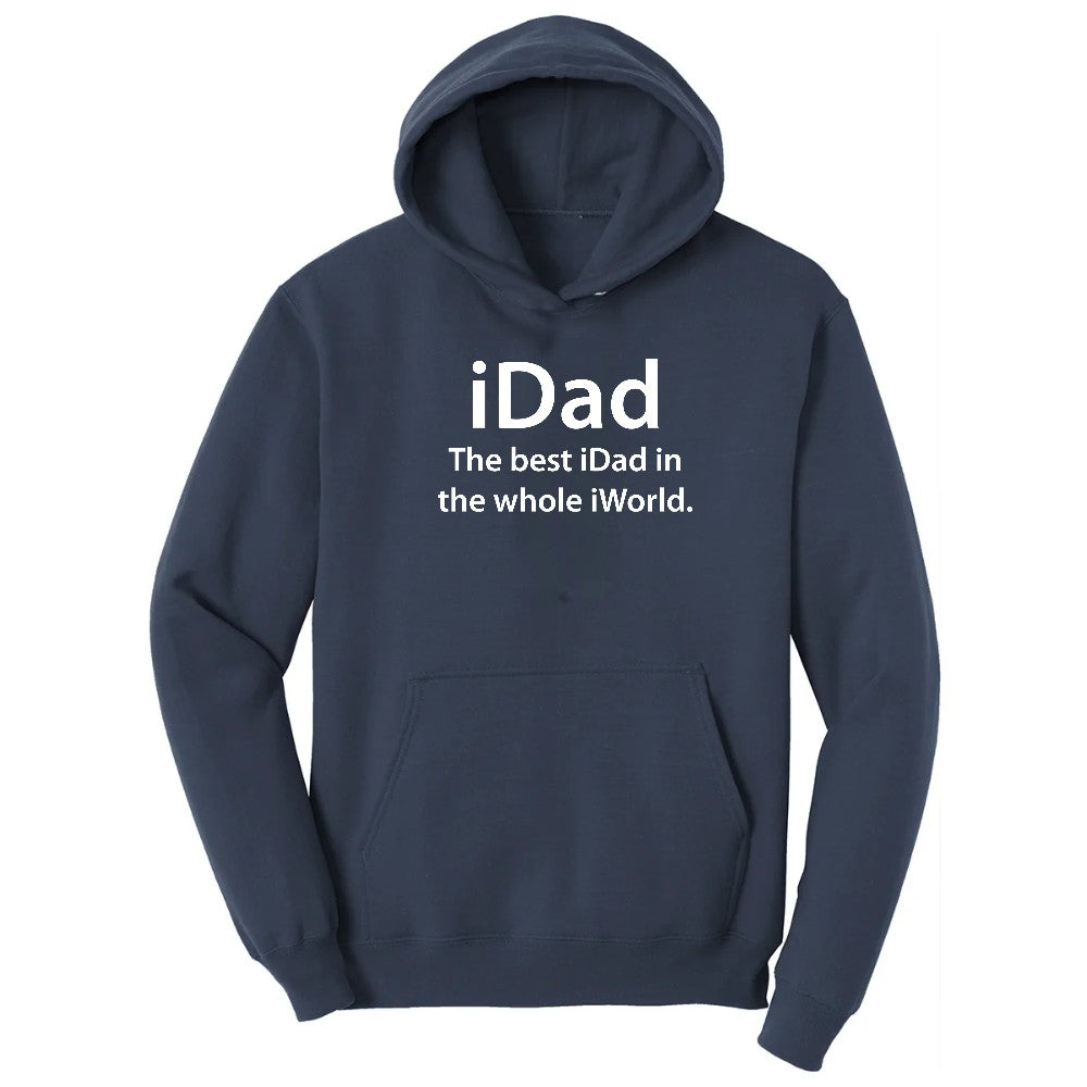 iDad the Best iDad in the Whole iWorld Hoodie - Navy