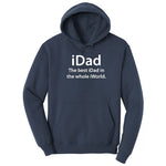 iDad the Best iDad in the Whole iWorld Hoodie - Navy