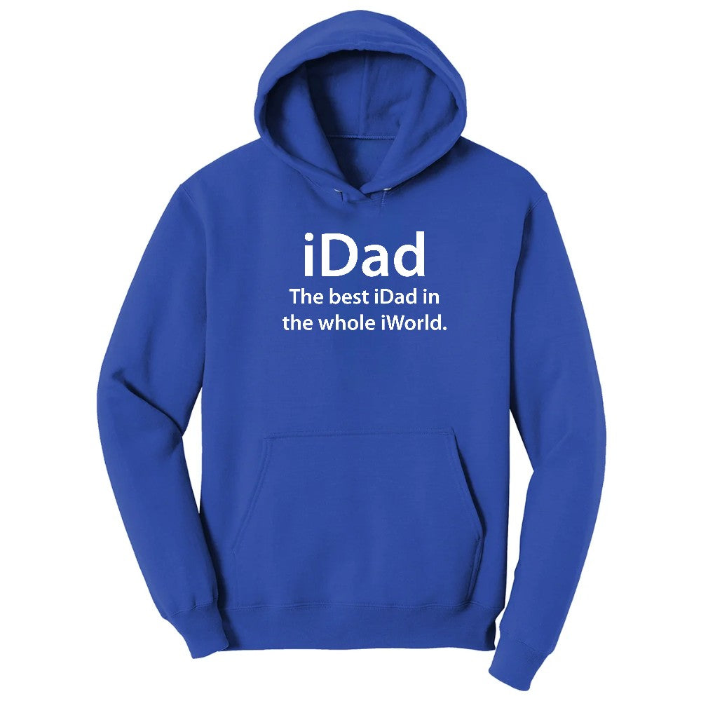 iDad the Best iDad in the Whole iWorld Hoodie - True Royal