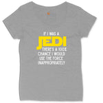 If I Was a Jedi Ladies Curvy Tee - Granite Heather