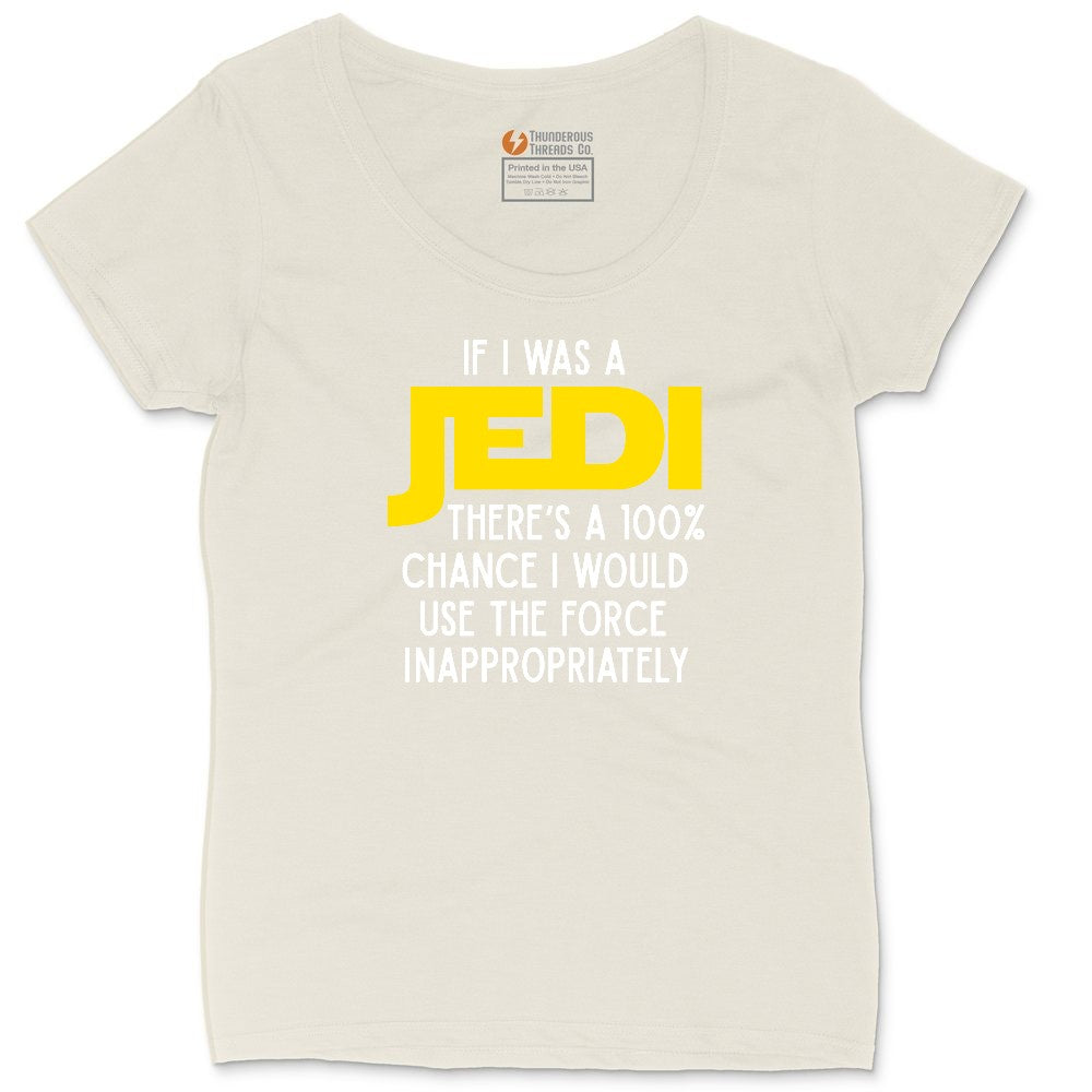 If I Was a Jedi Ladies Curvy Tee - Natural Heather
