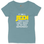 If I Was a Jedi Ladies Curvy Tee - Surf Blackout