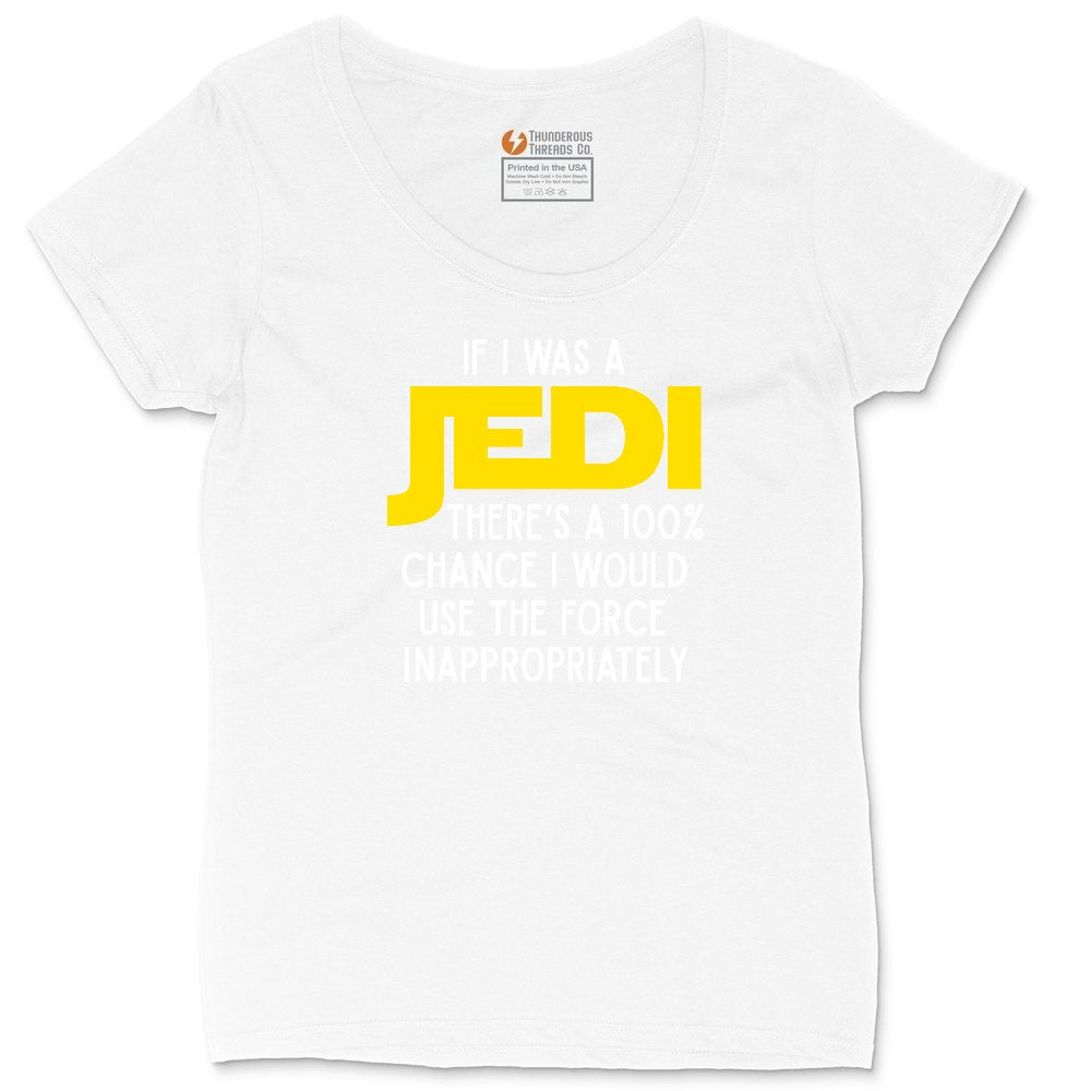 If I Was a Jedi Ladies Curvy Tee - White