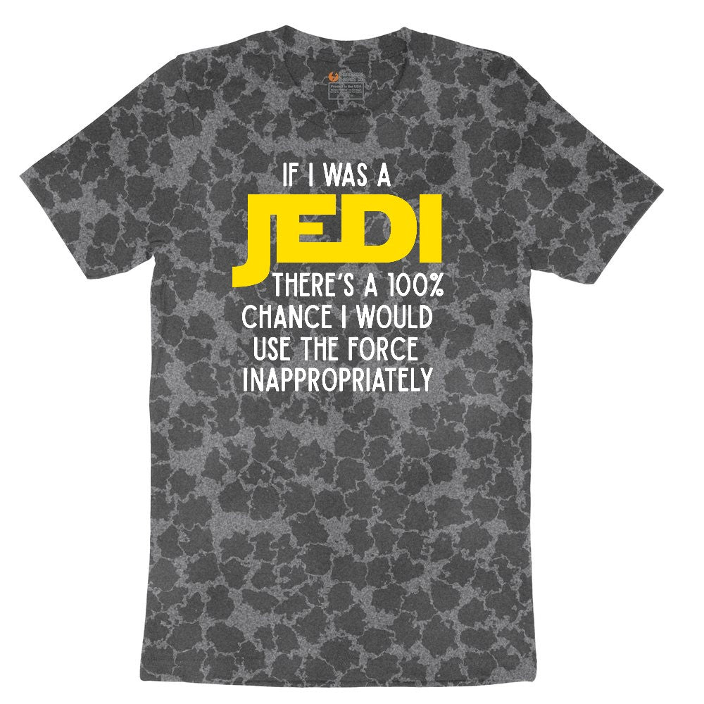 If I Was a Jedi Ladies Short Sleeve Tee - Black Leopard