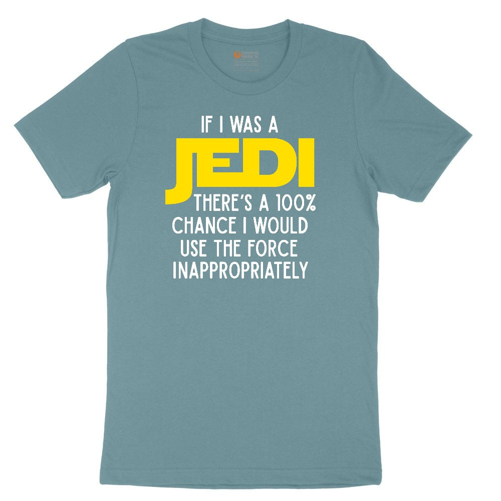 If I Was a Jedi Ladies Short Sleeve Tee - Surf Blackout