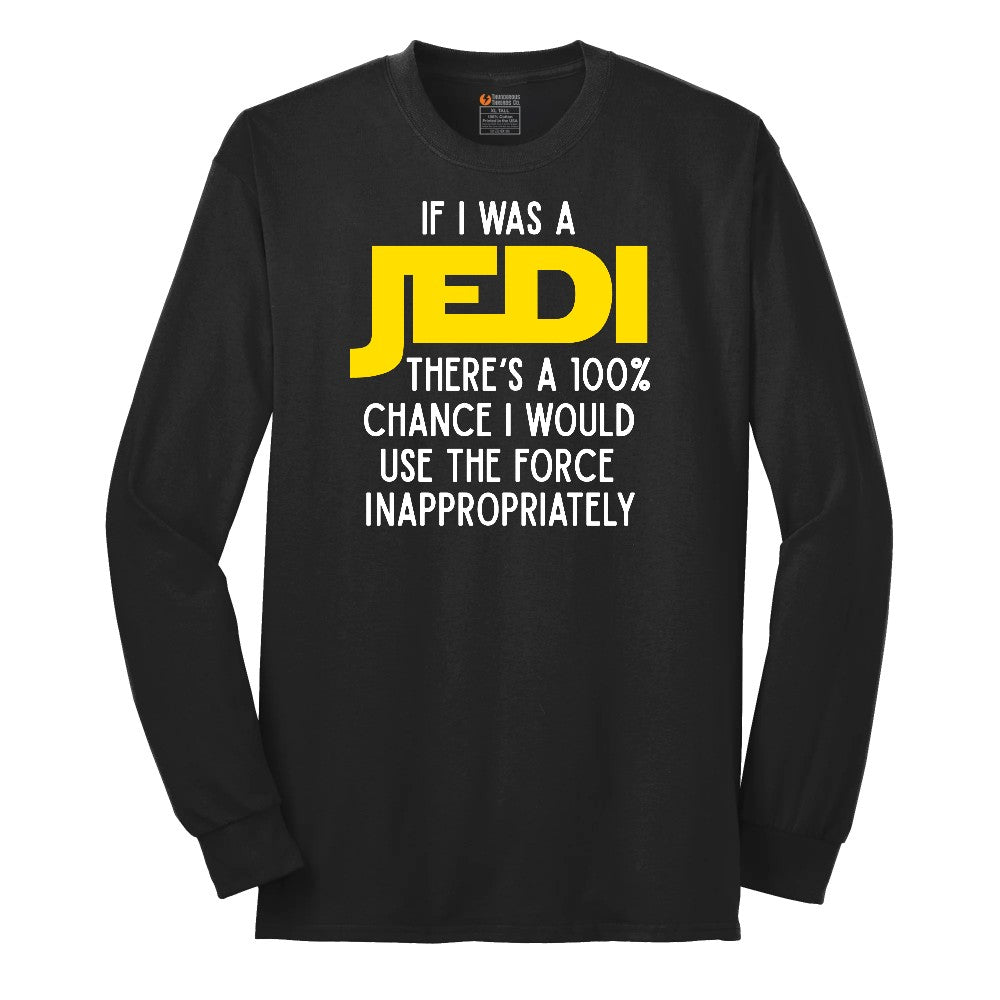 If I Was a Jedi Long Sleeve Tee - Jet Black