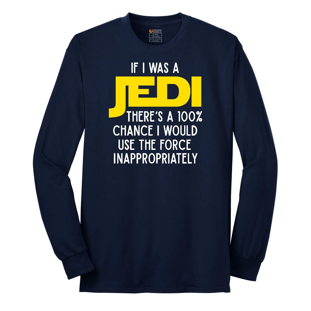 If I Was a Jedi Long Sleeve Tee - Navy