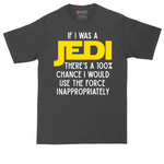 If I Was a Jedi tall t-shirt for men in Dark Heather Grey