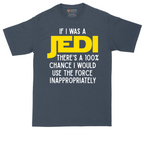 If I Was a Jedi tall t-shirt for men in Heather Navy