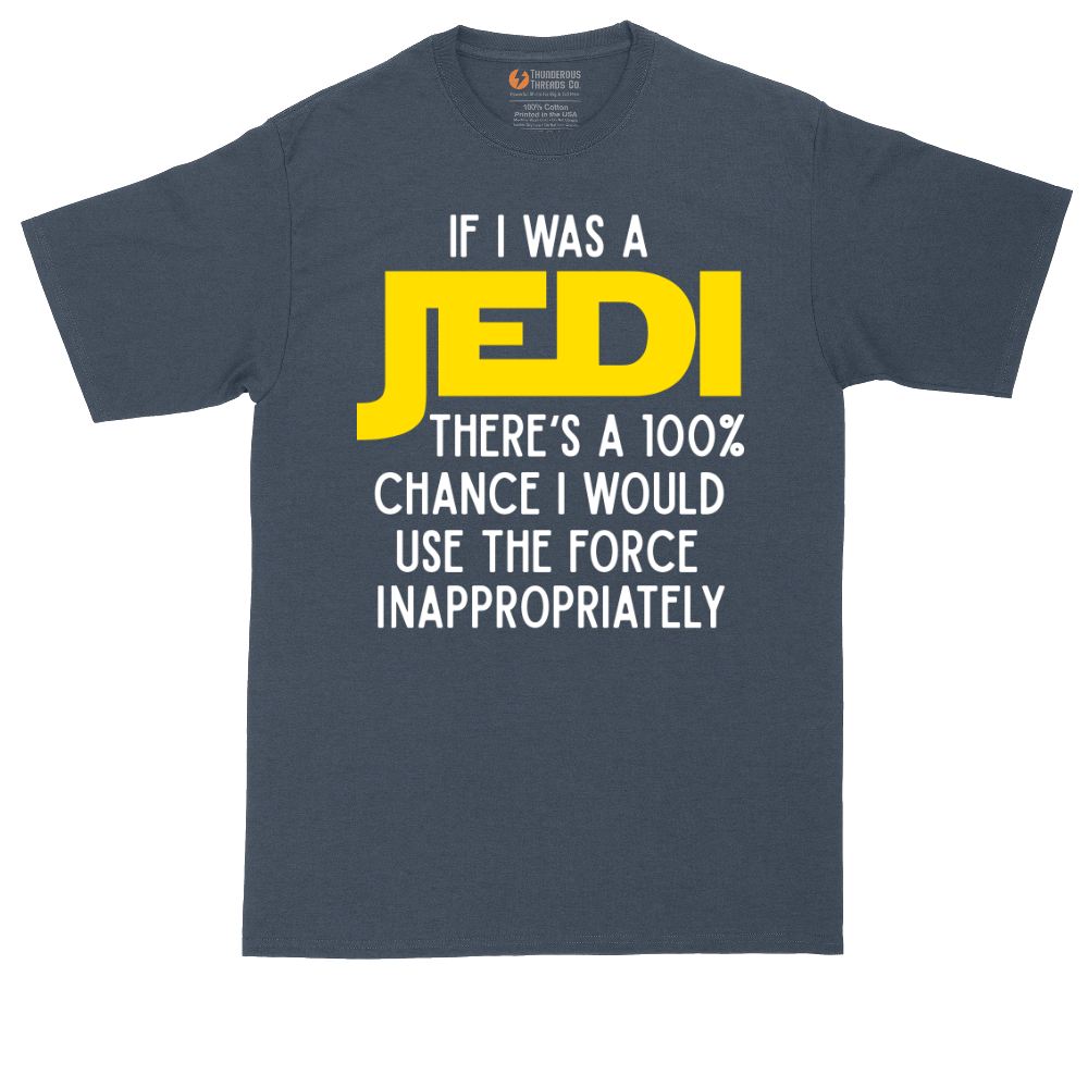 If I Was a Jedi tall t-shirt for men in Heather Navy