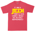 If I Was a Jedi tall t-shirt for men in Heather Red