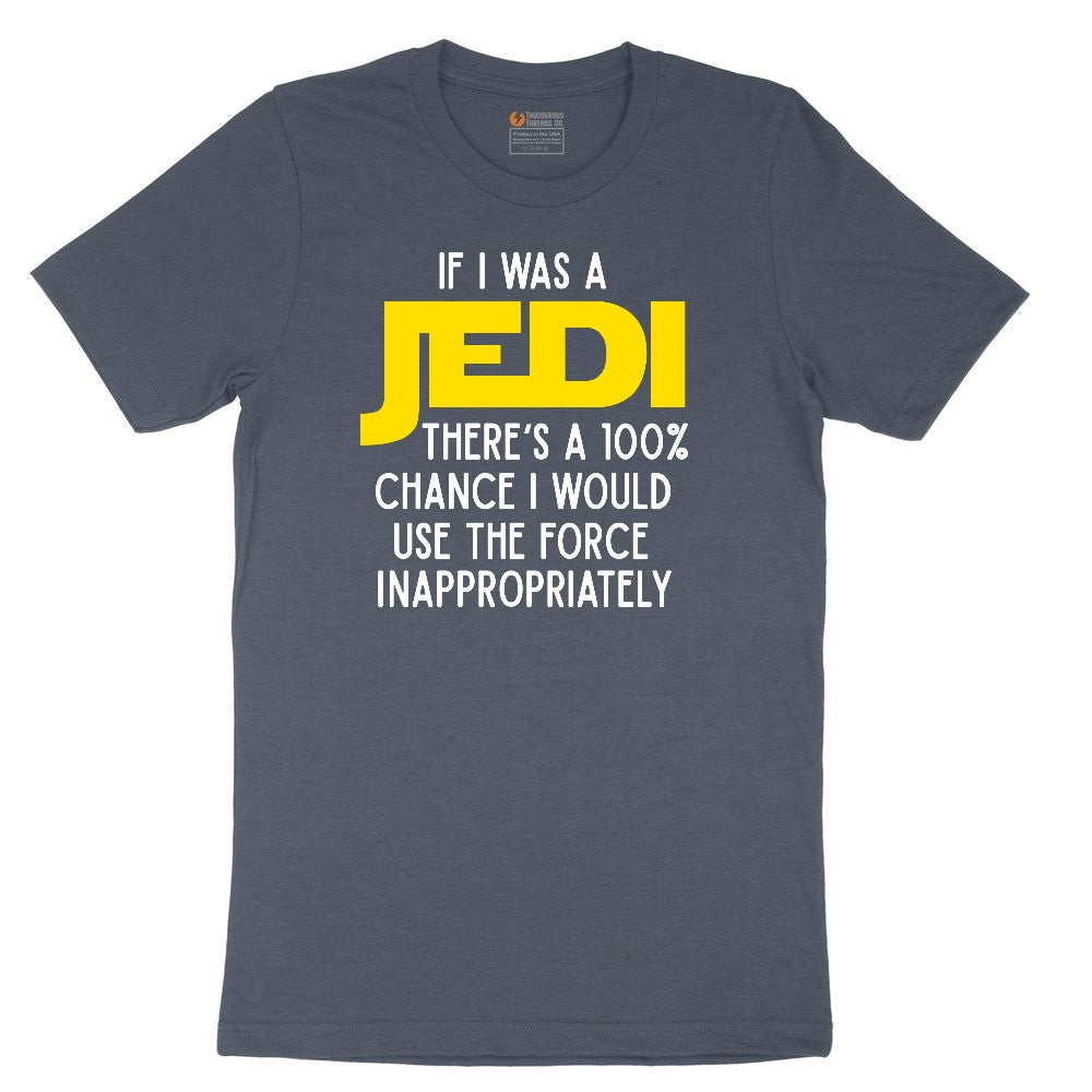If I Was a Jedi Toddler Short Sleeve Tee - Heather Navy