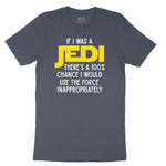 If I Was a Jedi Toddler Short Sleeve Tee - Heather Navy
