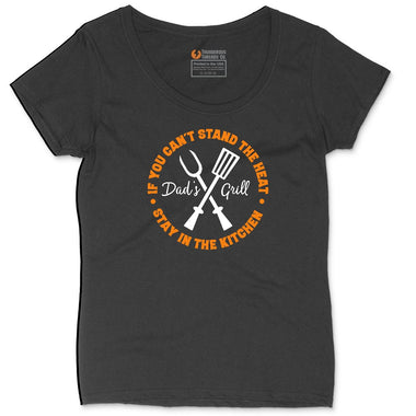 If You Can't Stand the Heat Stay in the Kitchen Ladies Curvy Tee - Black