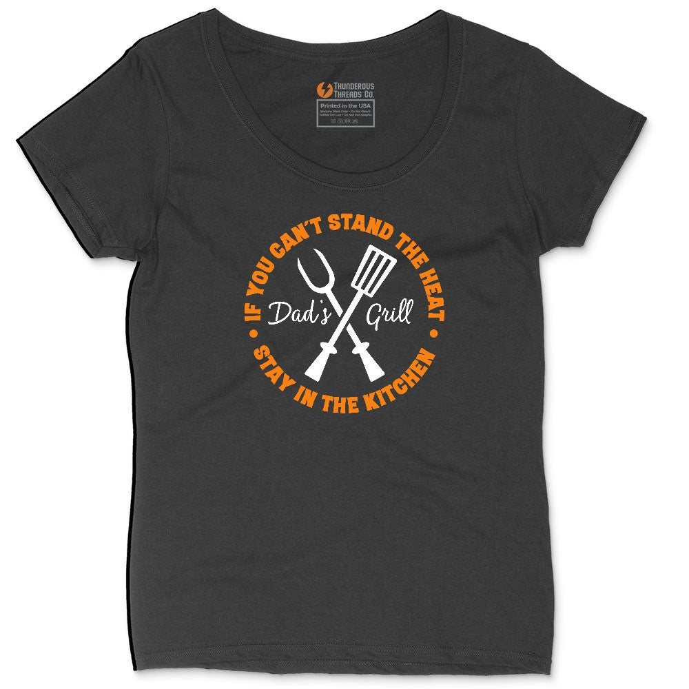 If You Can't Stand the Heat Stay in the Kitchen Ladies Curvy Tee - Black