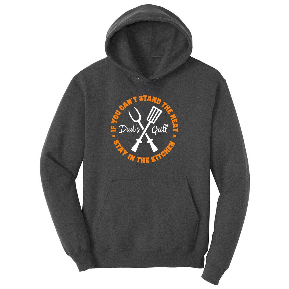 If You Can't Stand the Heat Stay in the Kitchen Ladies Hoodie - Dark Heather Grey