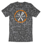 If You Can't Stand the Heat Stay in the Kitchen Ladies Short Sleeve Tee - Black Leopard