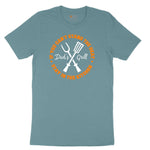 If You Can't Stand the Heat Stay in the Kitchen Ladies Short Sleeve Tee - Surf Blackout