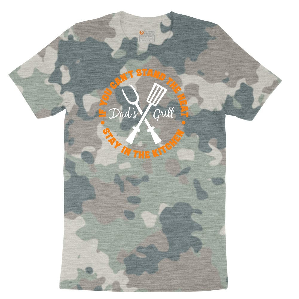 If You Can't Stand the Heat Stay in the Kitchen Ladies Short Sleeve Tee - Vintage Camo