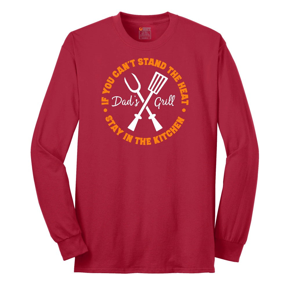 If You Can't Stand the Heat Stay in the Kitchen Long Sleeve Tee - Red