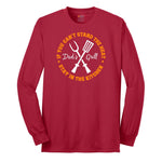 If You Can't Stand the Heat Stay in the Kitchen Long Sleeve Tee - Red