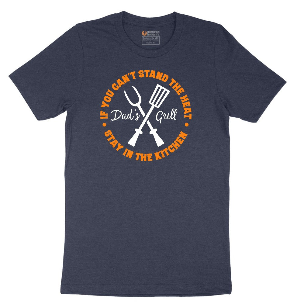 If You Can't Stand the Heat Stay in the Kitchen Short Sleeve Tee - Heather Navy