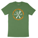 If You Can't Stand the Heat Stay in the Kitchen Toddler Short Sleeve Tee - Athletic Kelly