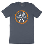 If You Can't Stand the Heat Stay in the Kitchen Youth Short Sleeve Tee - Heather Navy