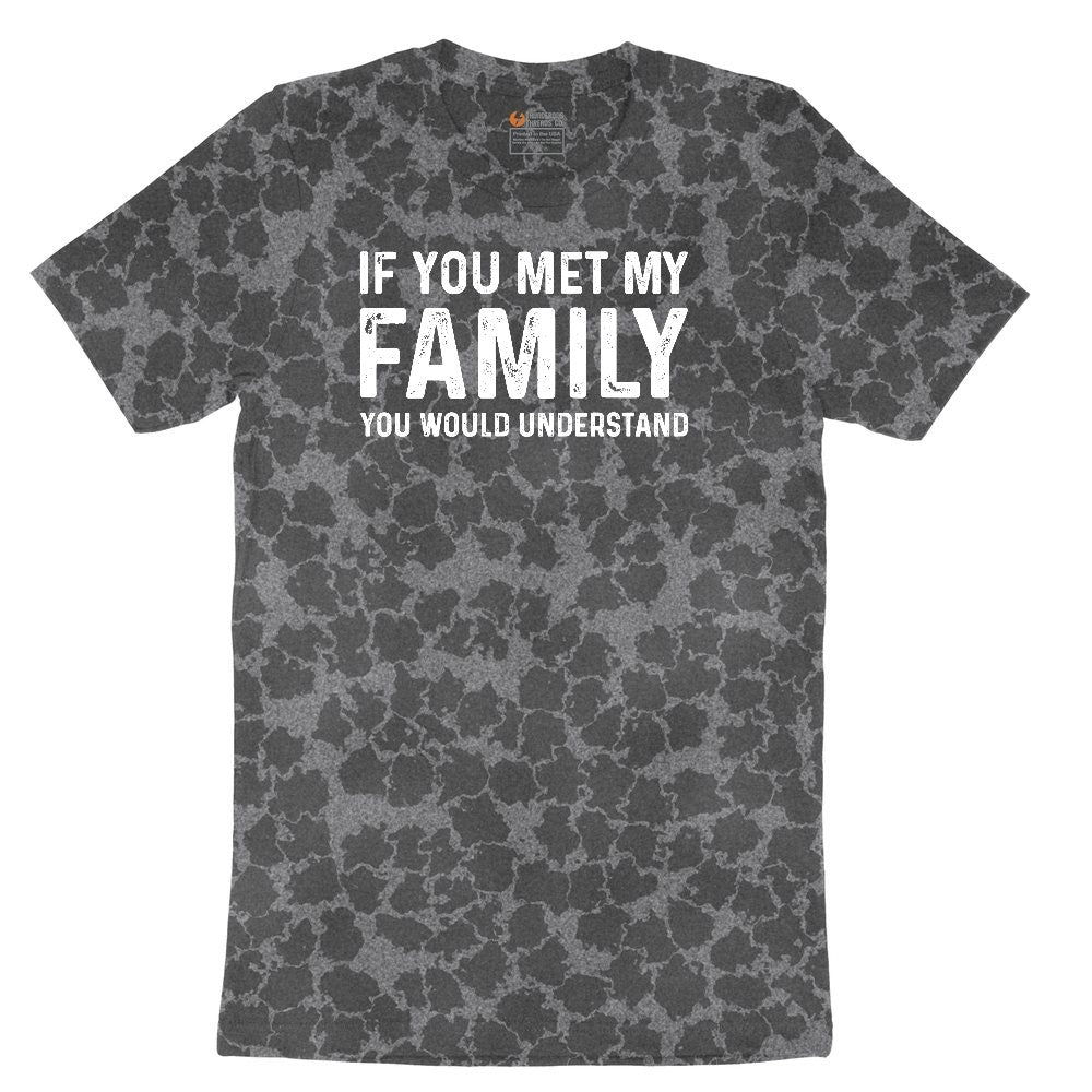 If You Met My Family You Would Understand Ladies Short Sleeve Tee - Black Leopard