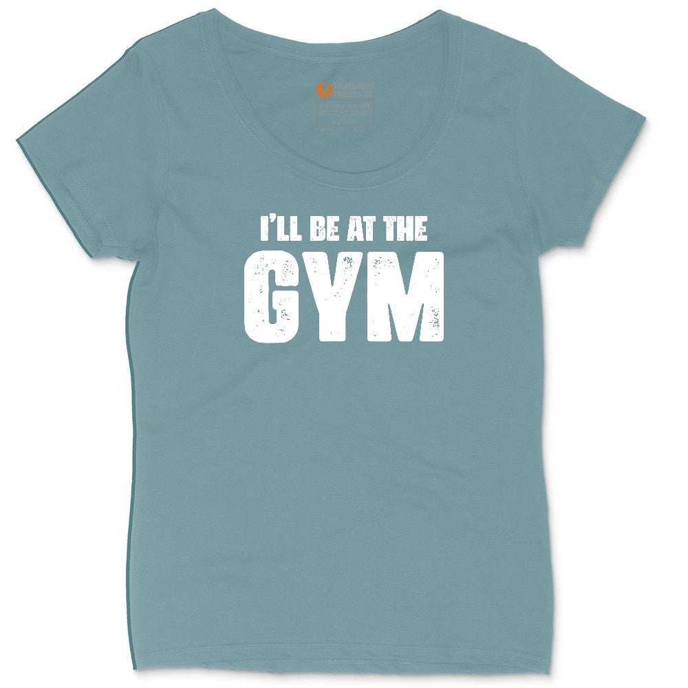 I'll Be at the Gym Ladies Curvy Tee - Surf Blackout