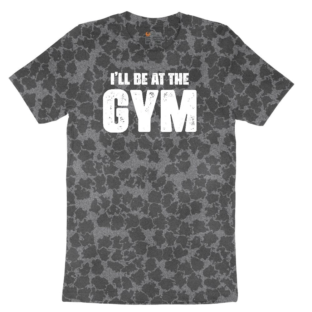 I'll Be at the Gym Ladies Short Sleeve Tee - Black Leopard