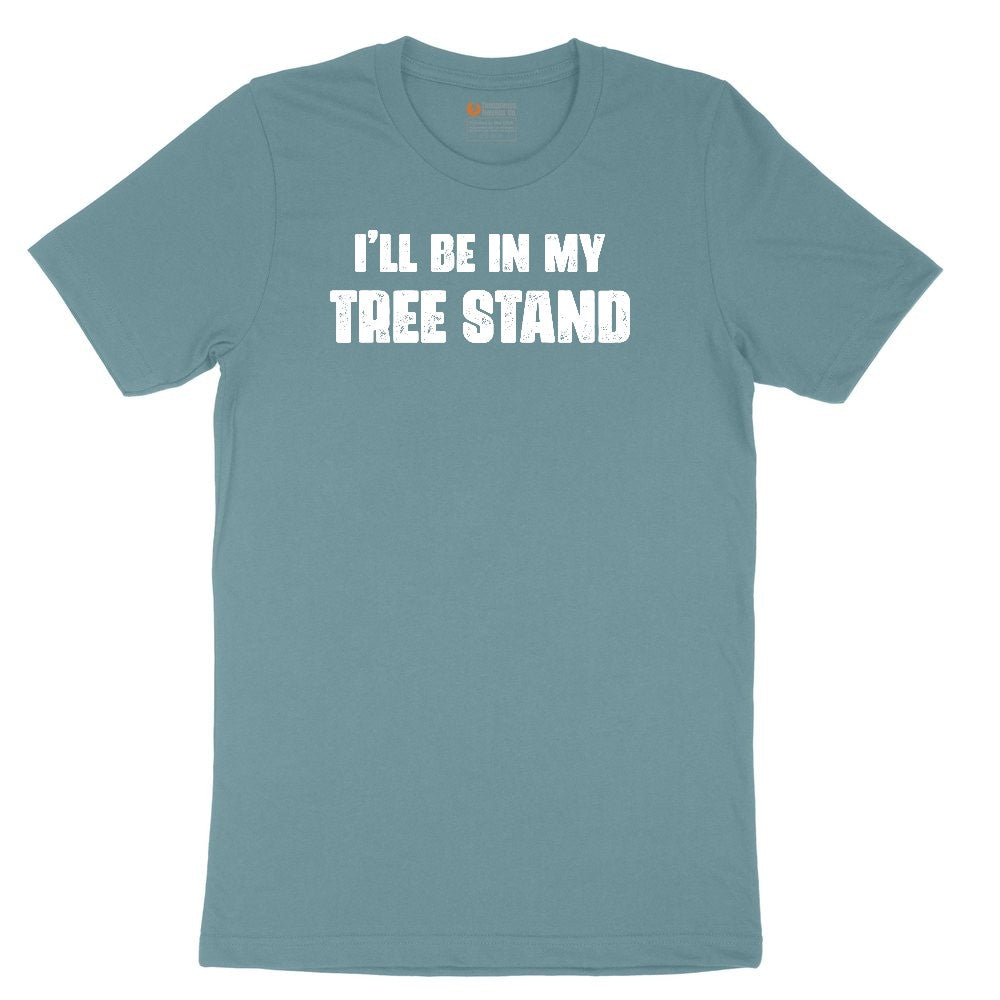 Ill Be In My Tree Stand Ladies Short Sleeve Tee - Surf Blackout