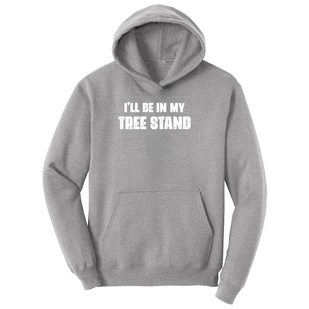Ill Be In My Tree Stand Youth Hoodie - Athletic Heather