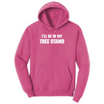 Ill Be In My Tree Stand Youth Hoodie - Sangria