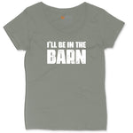 I'll Be in the Barn Ladies Curvy Tee - Bamboo Blackout