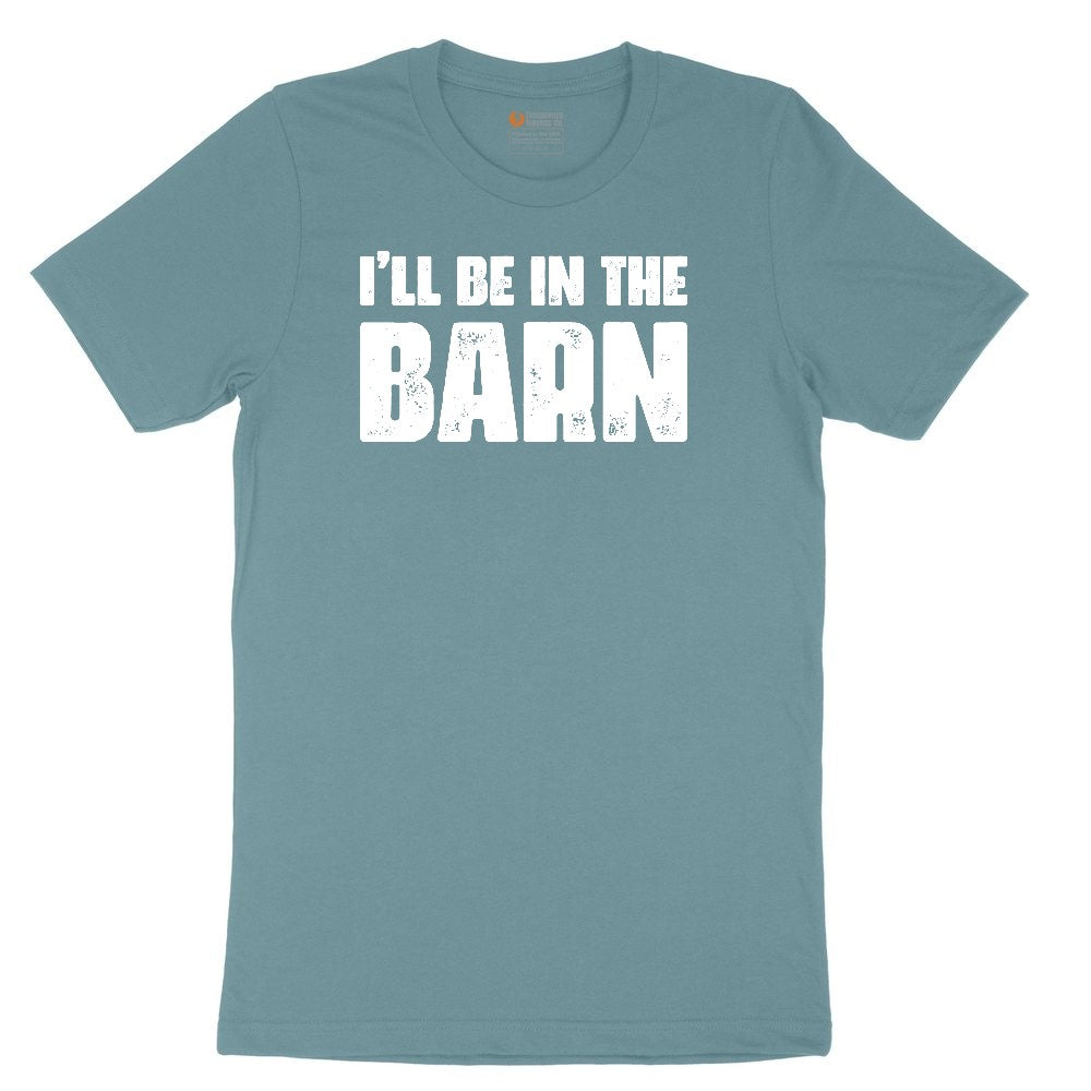 I'll Be in the Barn Ladies Short Sleeve Tee - Surf Blackout