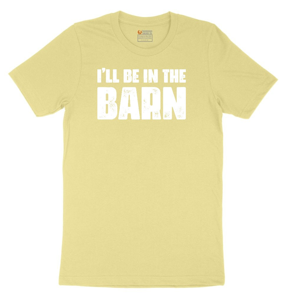 I'll Be in the Barn Youth Short Sleeve Tee - Yellow