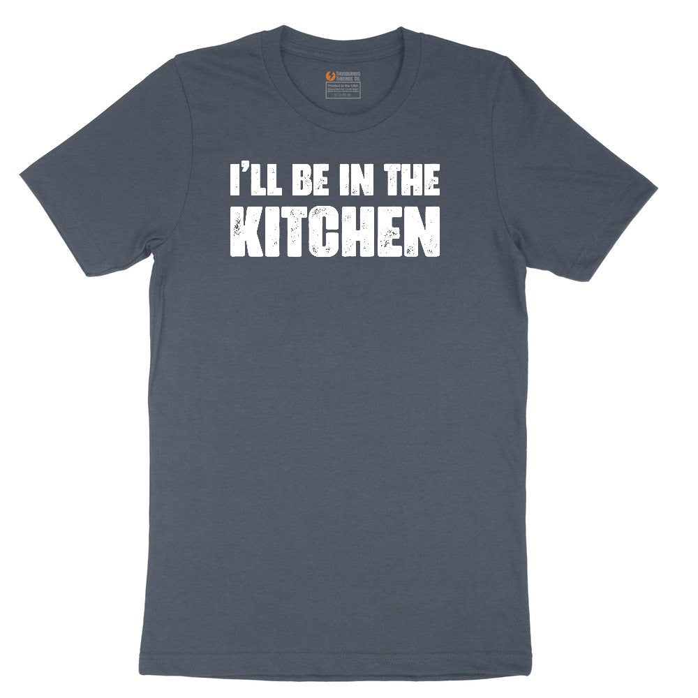 I'll Be in the Kitchen Toddler Short Sleeve Tee - Heather Navy