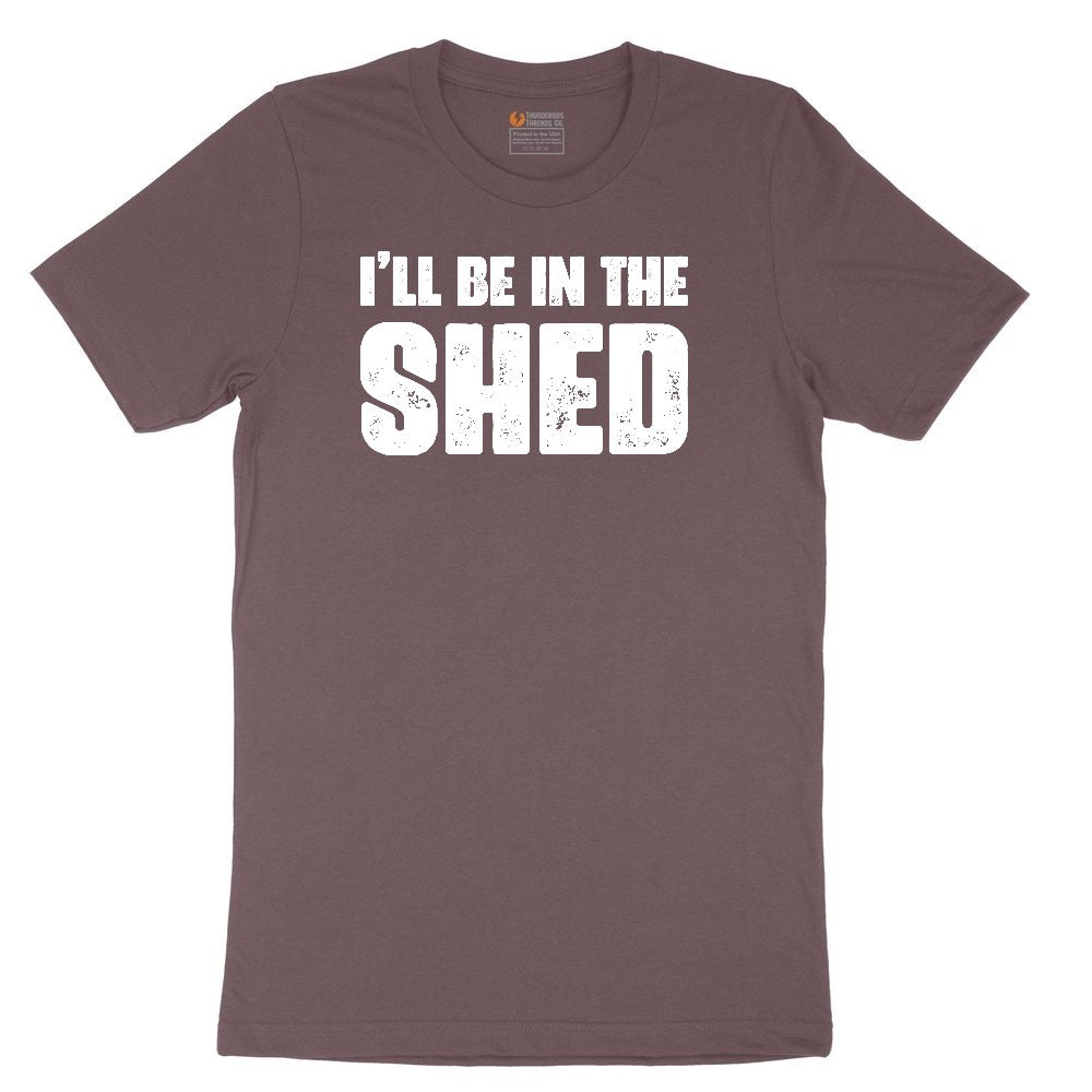 I'll Be in the Shed Ladies Short Sleeve Tee - Sangria Blackout