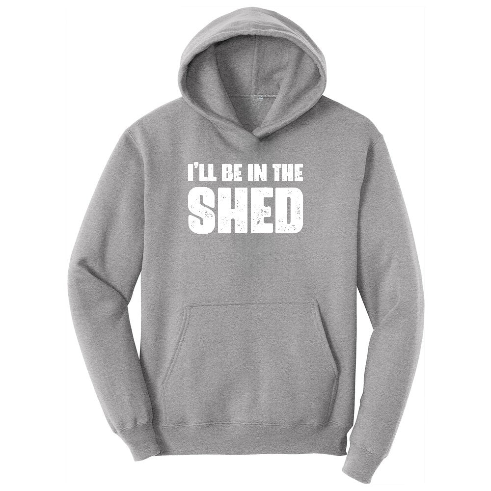 I'll Be in the Shed Youth Hoodie - Athletic Heather