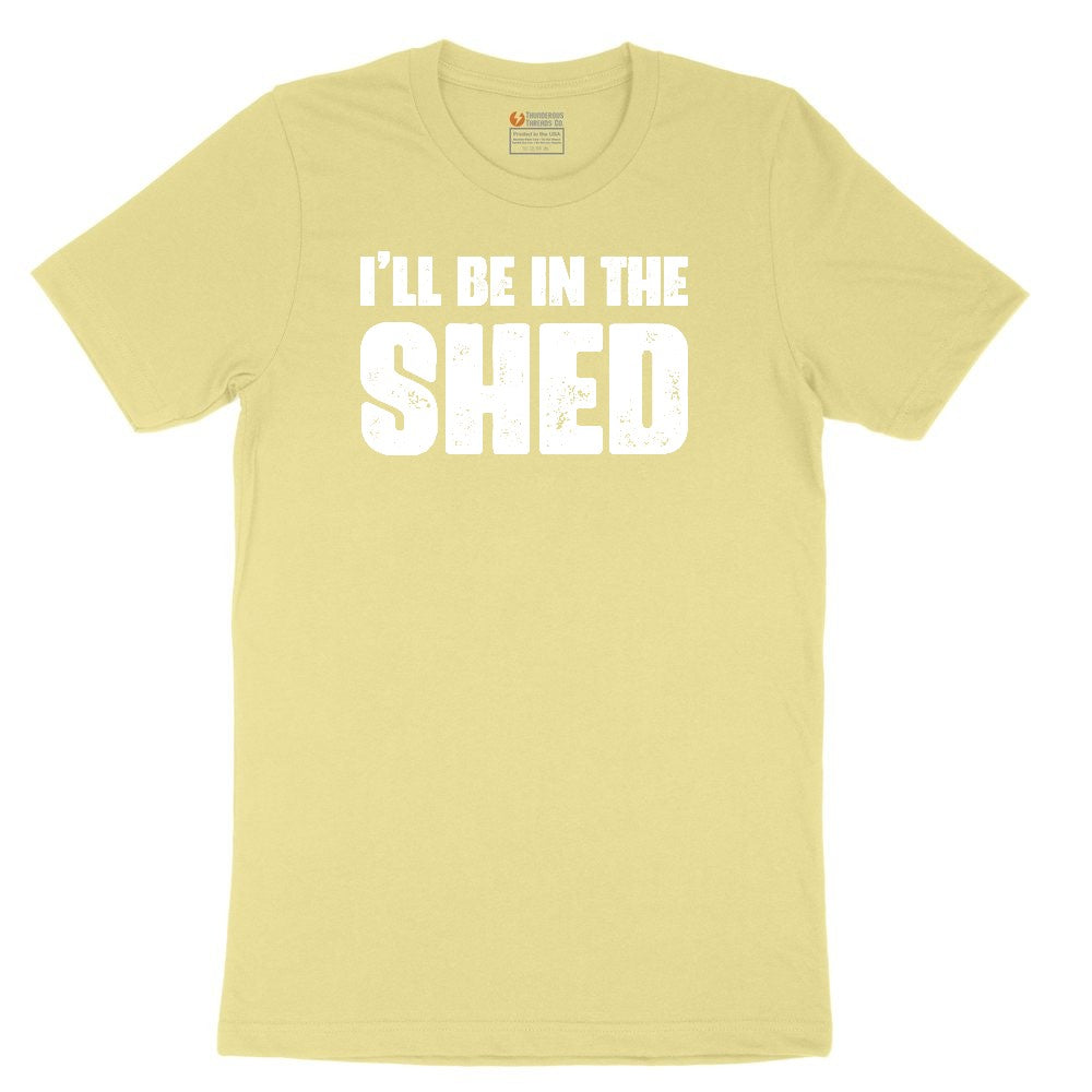 I'll Be in the Shed Youth Short Sleeve Tee - Yellow