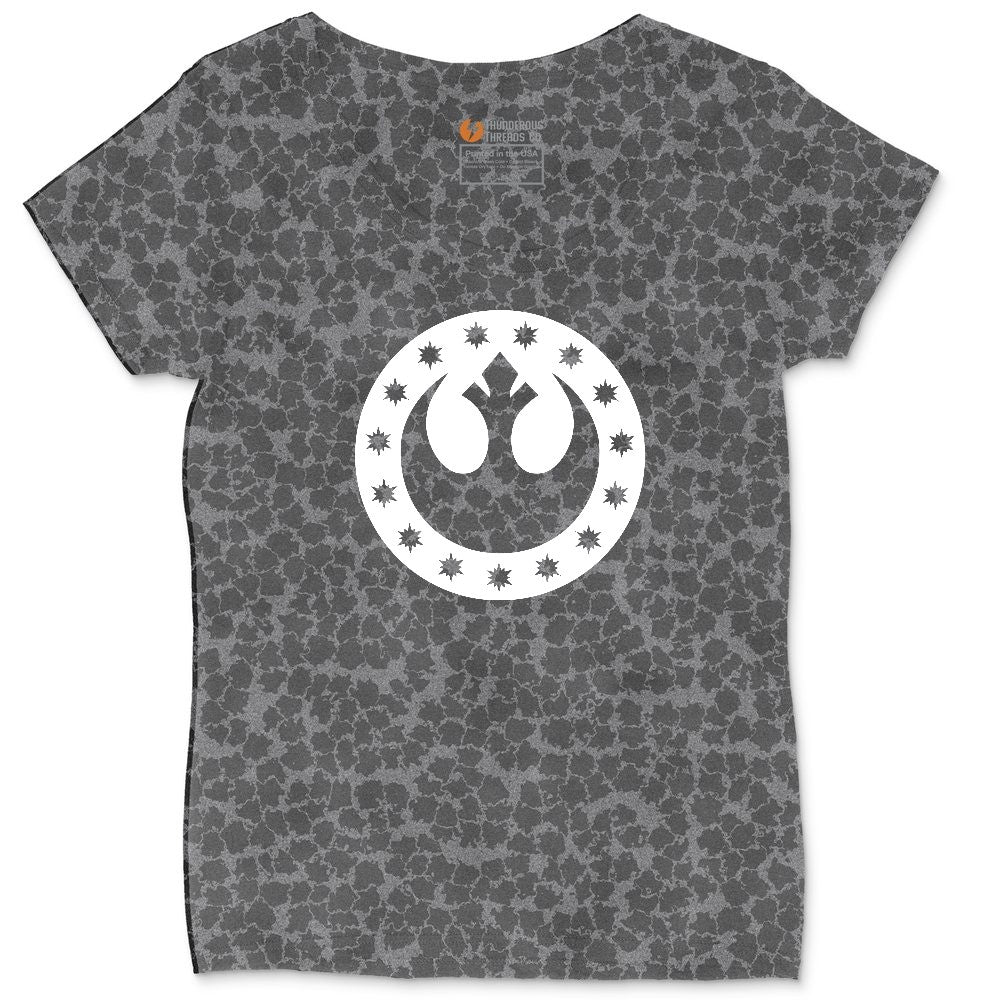 I'm a Rebel Ladies Curvy Tee - Black Leopard