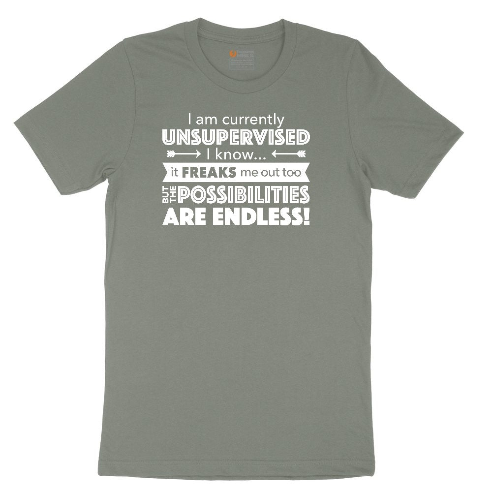 I'm Currently Unsupervised Ladies Short Sleeve Tee - Bamboo Blackout