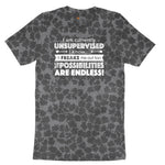 I'm Currently Unsupervised Ladies Short Sleeve Tee - Black Leopard
