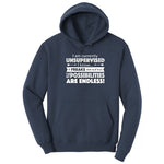 I'm Currently Unsupervised - Mens & Ladies T-Shirt Hoodie - Navy
