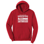 I'm Currently Unsupervised - Mens & Ladies T-Shirt Hoodie - Red